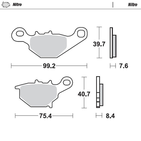 RM85 (2005 - 2022) nitro offroad brake pad | MOTO-MASTER