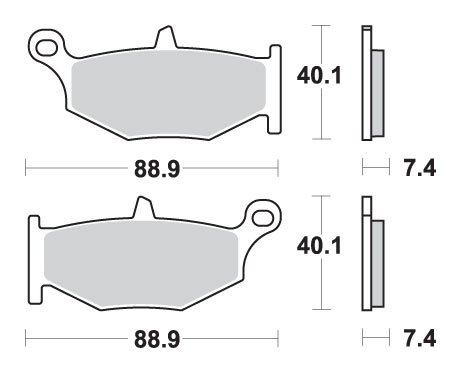 GSR 600 (2006 - 2010) brakepads sintered rear | SBS