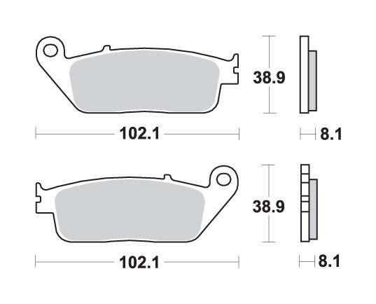 AN 650 BURGMAN (2002 - 2019) brakepads maxi sinter | SBS