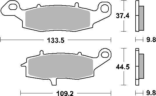 M 1800 R INTRUDER (2006 - 2023) brakepads sintered rear | SBS