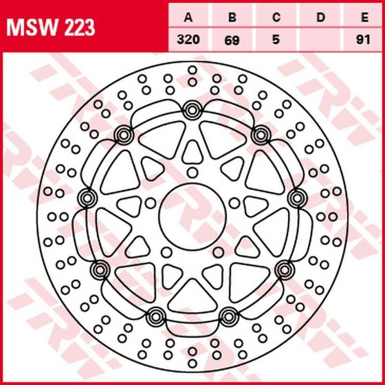 GSX 1300 R HAYABUSA (2003 - 2003) floating brake rotor - 320 round standard-design | TRW