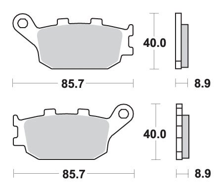 DL 650 V-STROM XT (2015 - 2023) brakepads sintered rear | SBS