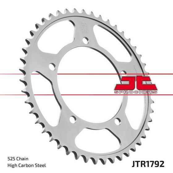 GSR 600 (2006 - 2010) rear steel sprocket - 48 teeth, 525 pitch, black | JT Sprockets