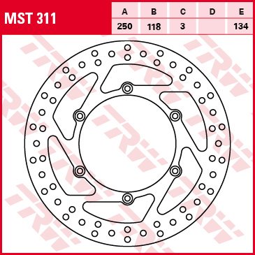 RMX 250 (1989 - 1998) fixed round brake rotor | TRW