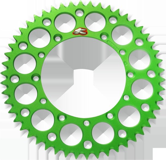 RM Z 250 (2004 - 2006) aluminum rear sprocket - 49 teeth green | RENTHAL