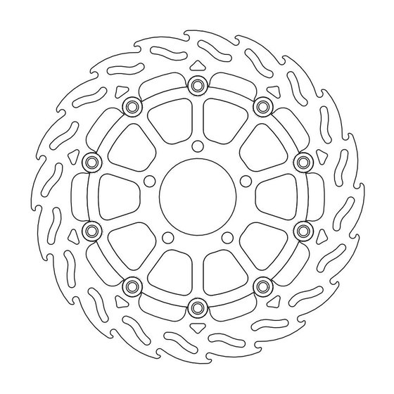 GSX-R 750 (2004 - 2005) street front right brake disk flame floating for optimal cooling and resistance | MOTO-MASTER