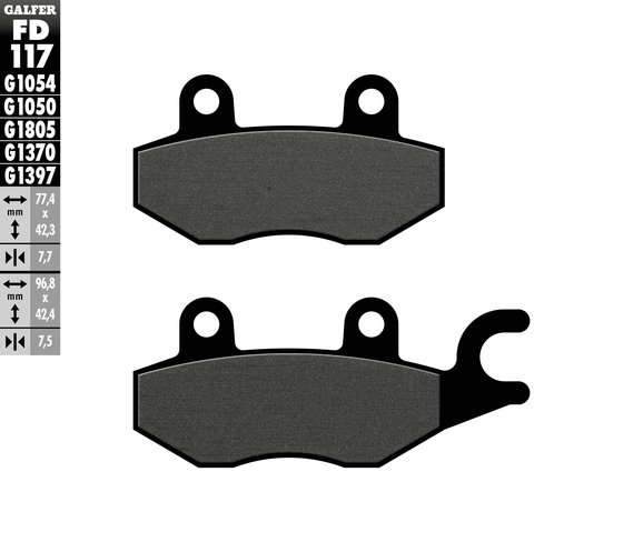 UH 200 BURGMAN (2014 - 2018) semi-metal brake pad | GALFER